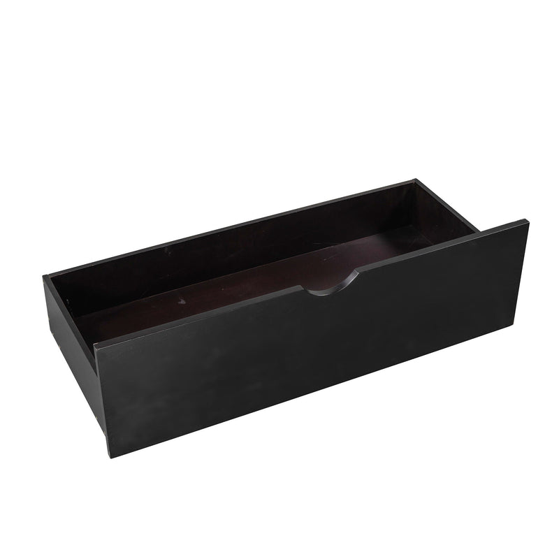 L Shaped Platform Bed With Trundle And Drawers Linked With Built In Desk