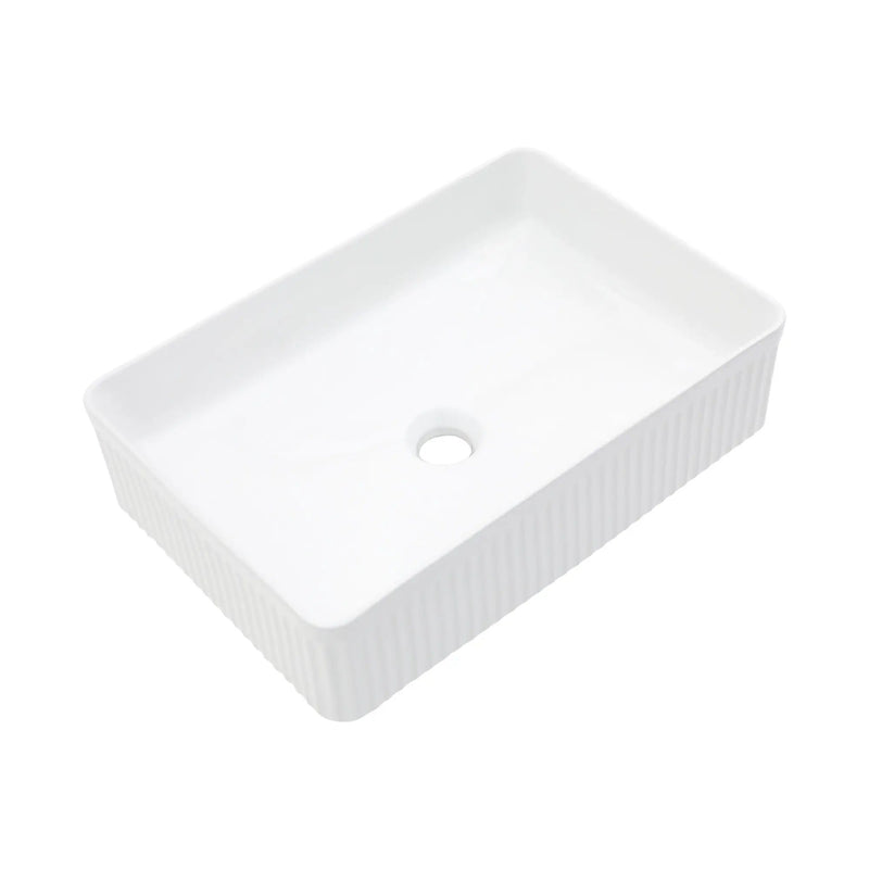 Modern Ceramic Rectangular Vessel Bathroom Sink by HouseOfZazla