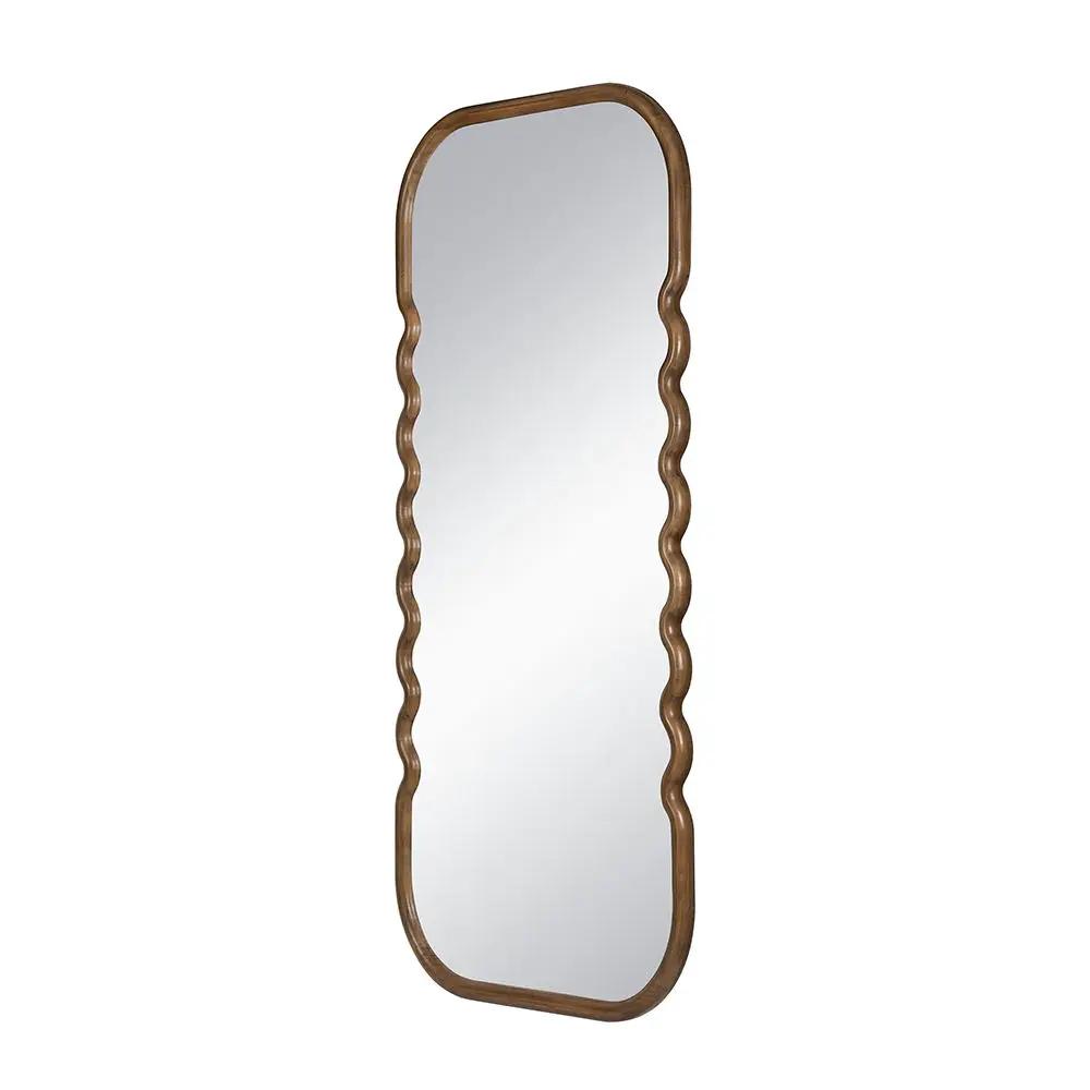 Oversized Wooden Floor Mirror With Unique Frame - Brown by Unique Piece Furniture