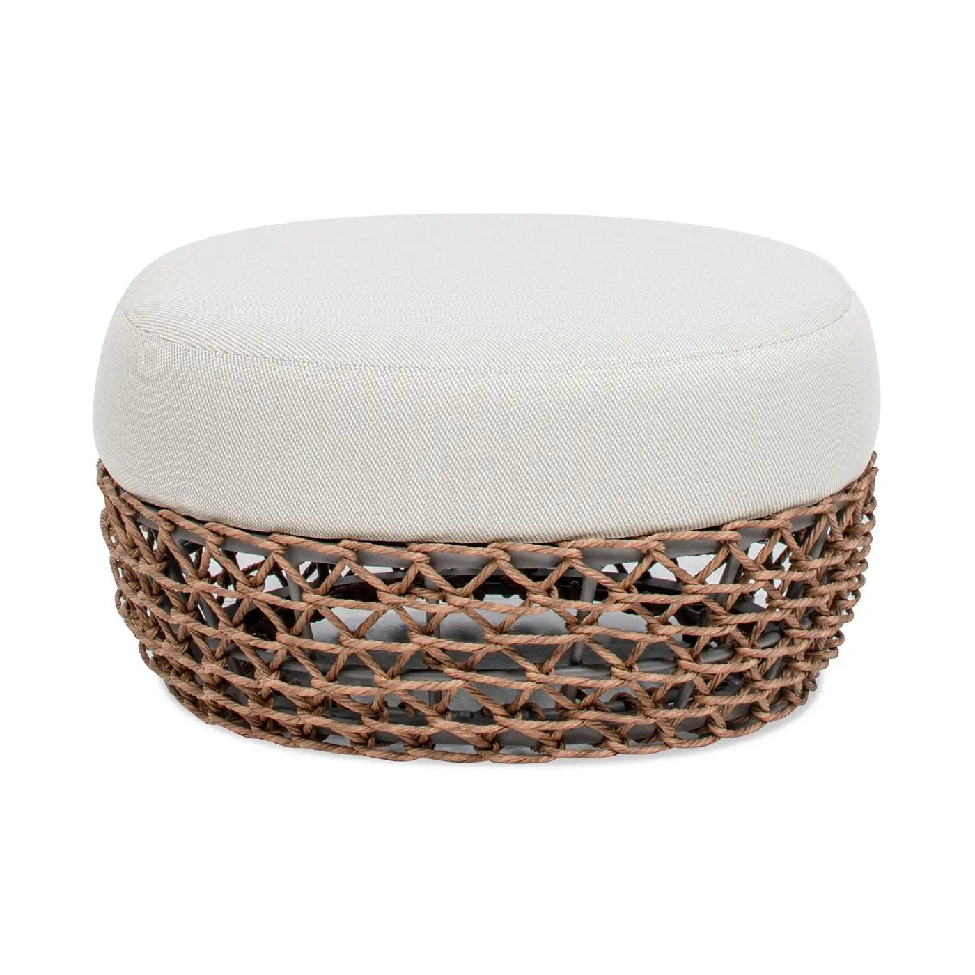 Willow - Round Upholstered Patio Ottoman by HouseOfZazla