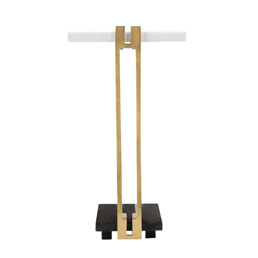 Crystal Side Table With Metal Frame, Artistic Accent Table For Living Room by HouseOfZazla