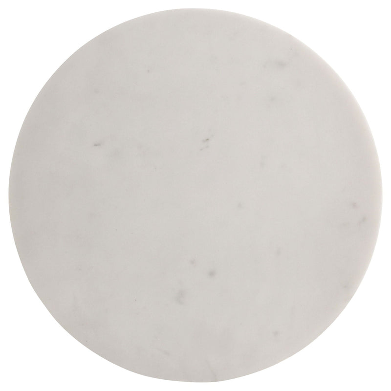 Selena - Round Side Table - White / Gray