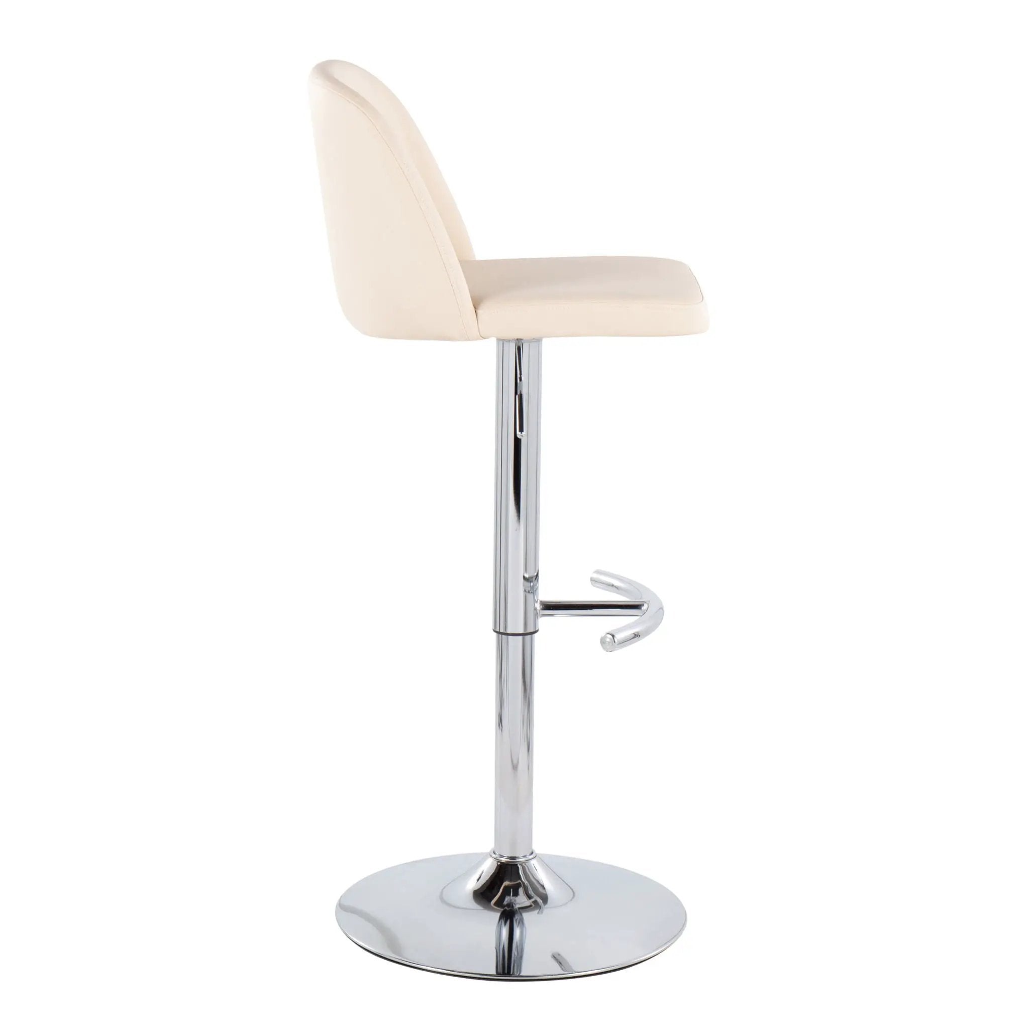 Toriano - Contemporary Adjustable Barstool With Swivel & Rounded T Footrest (Set of 2) by Unique Piece Furniture