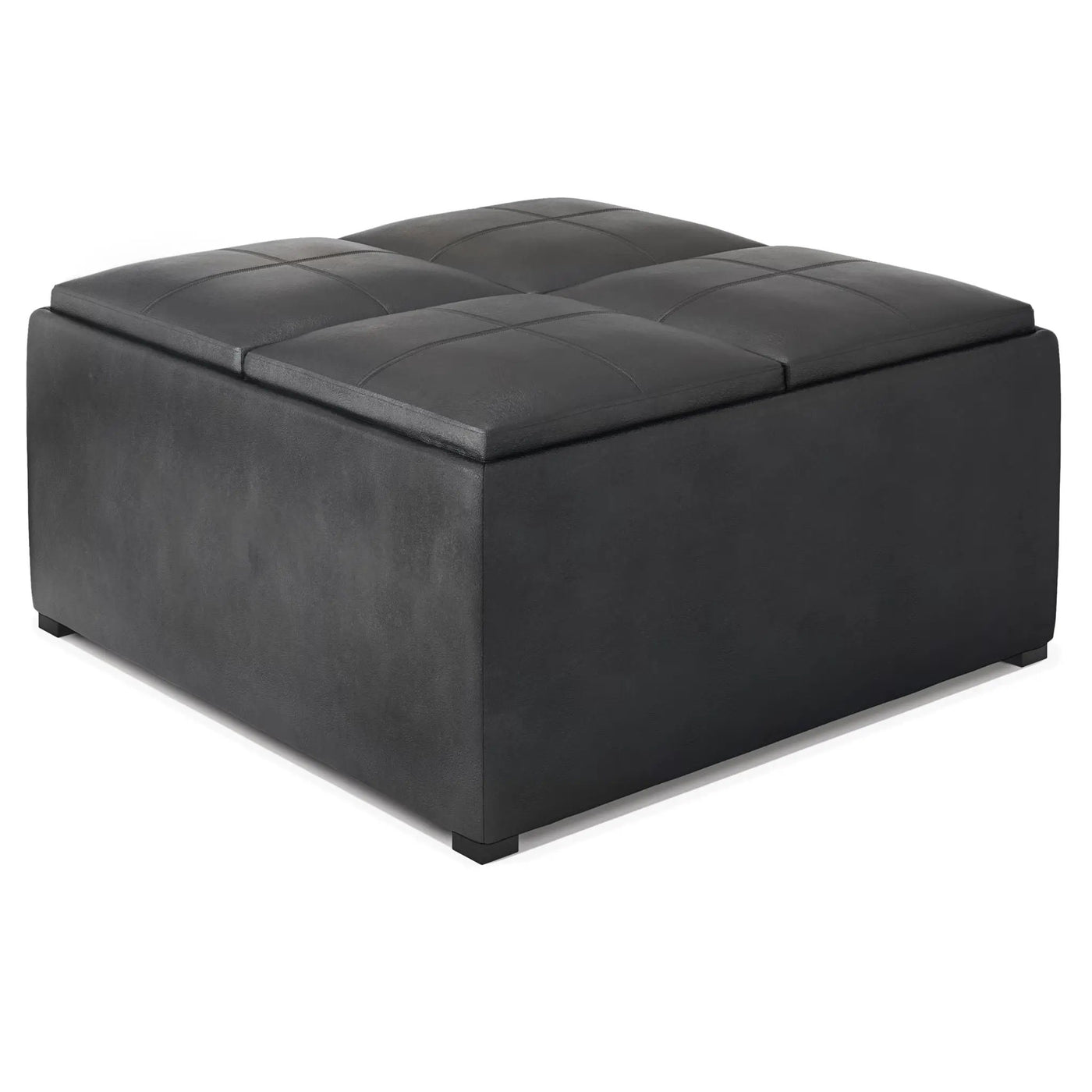 Avalon - Upholstered Square Coffee Table Storage Ottoman by HouseOfZazla