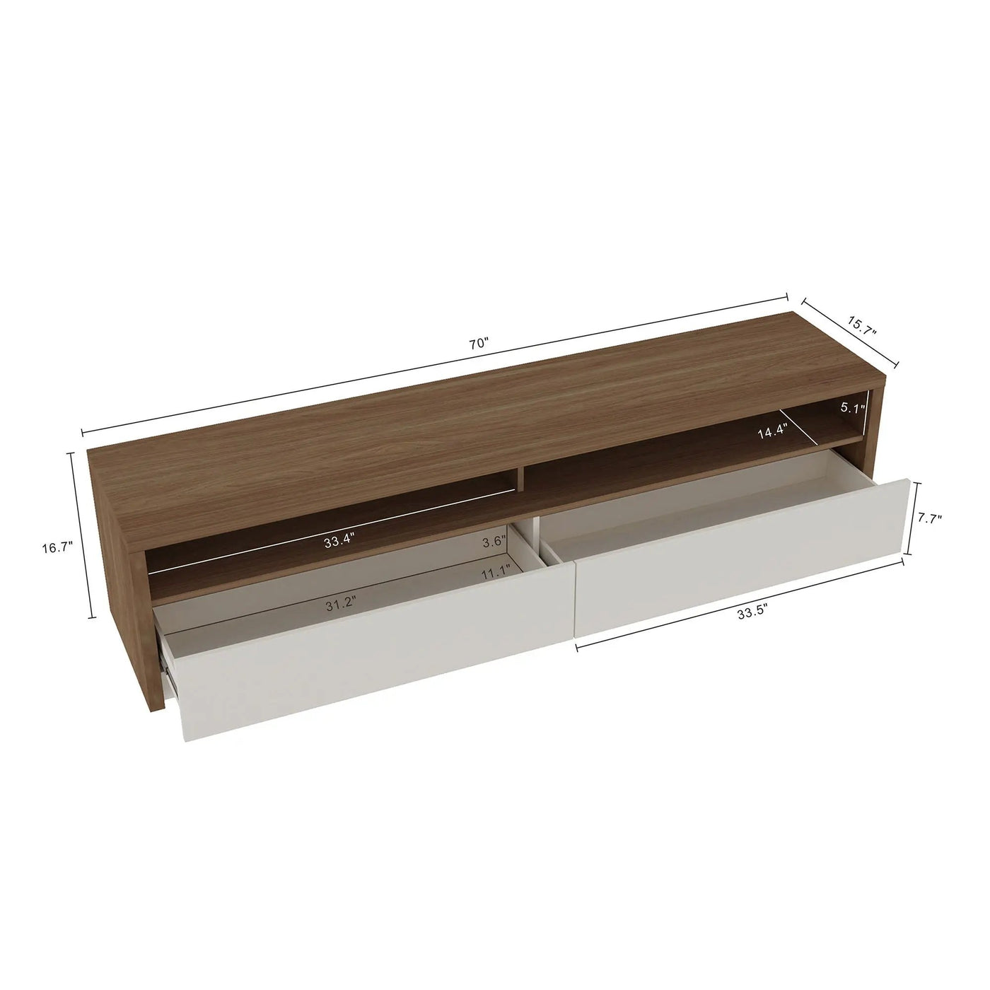 Duncan - TV Stand With Full Extension Drawers by HouseOfZazla