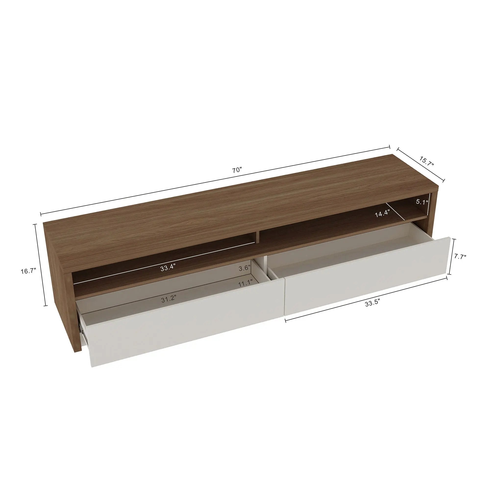 Duncan - TV Stand With Full Extension Drawers by HouseOfZazla