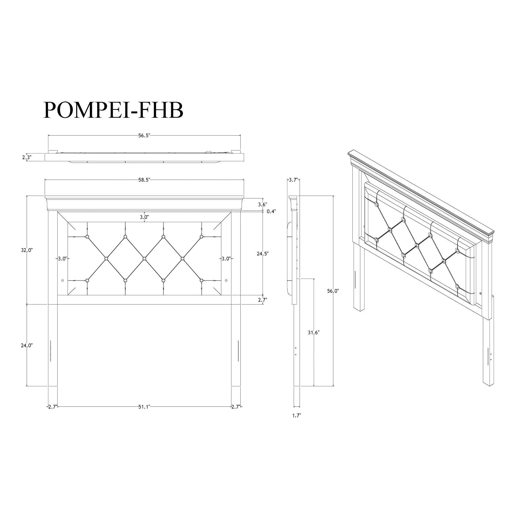 Shaker - Bed With LED Lighting And Crystal Inspired Tufted Headboard by Unique Piece Furniture