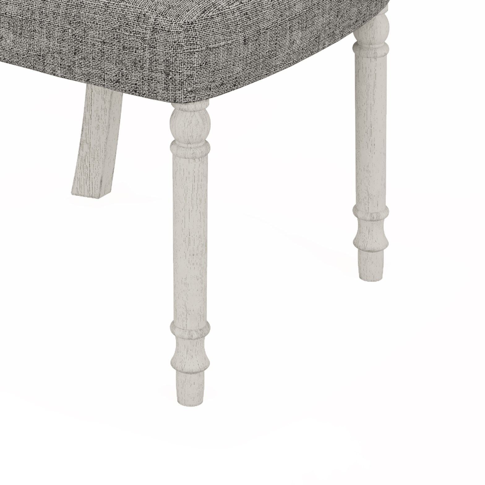 Tannen - Round 5 Piece Dining Table (Set of 5) - White And Gray by HouseOfZazla
