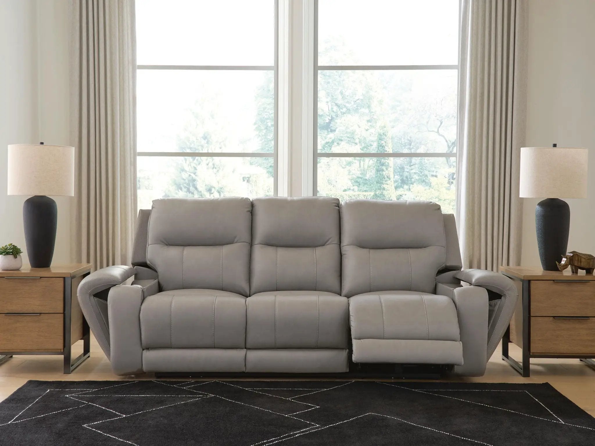 Real Moments - Power Reclining Sofa With Audio Seating - Ash by Unique Piece Furniture