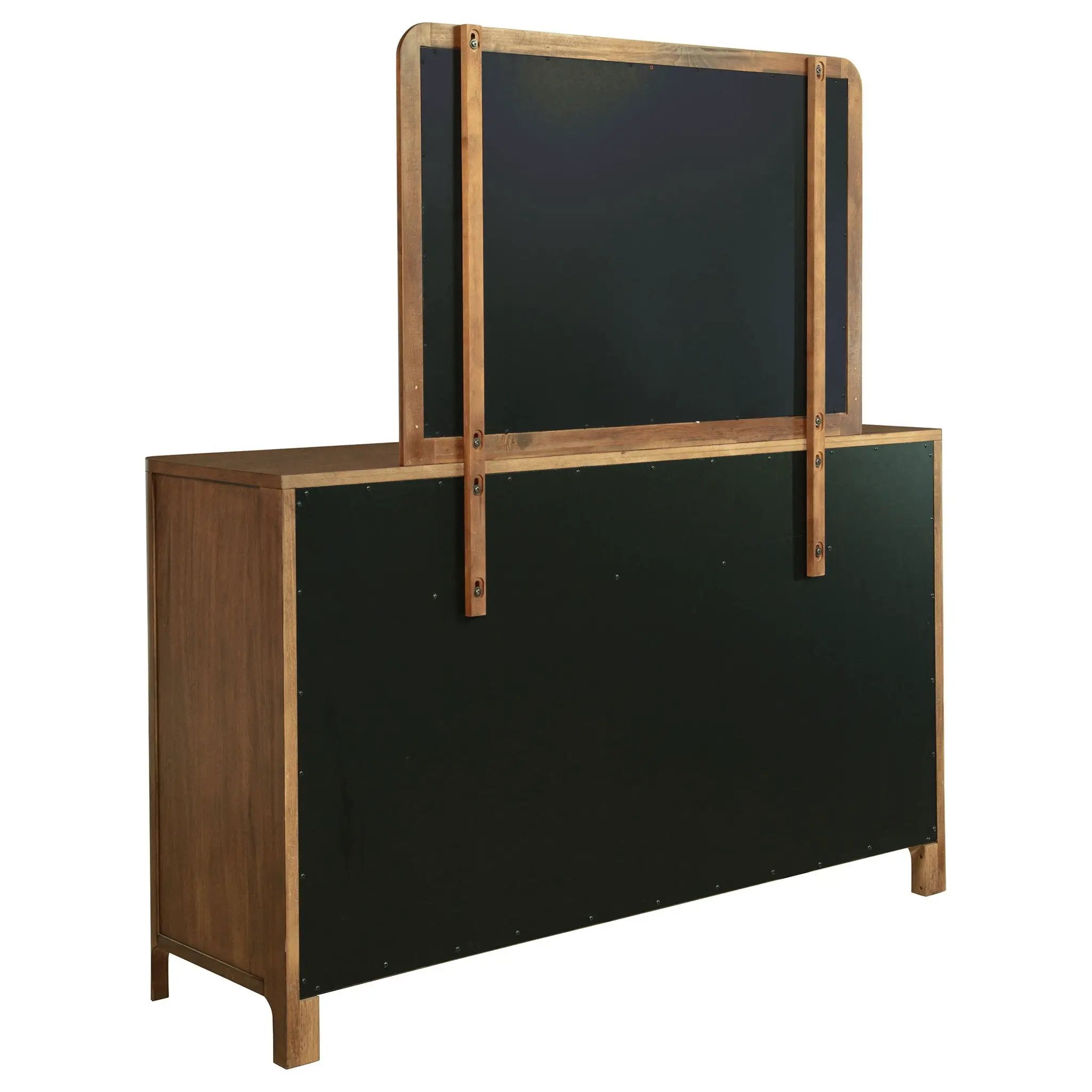 Maderia 8-drawer Dresser and Mirror Walnut by Unique Piece Furniture
