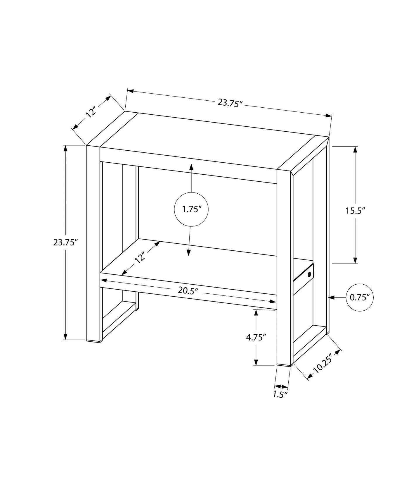 Accent Table, Side Industrial Flexible Placement by Unique Piece Furniture