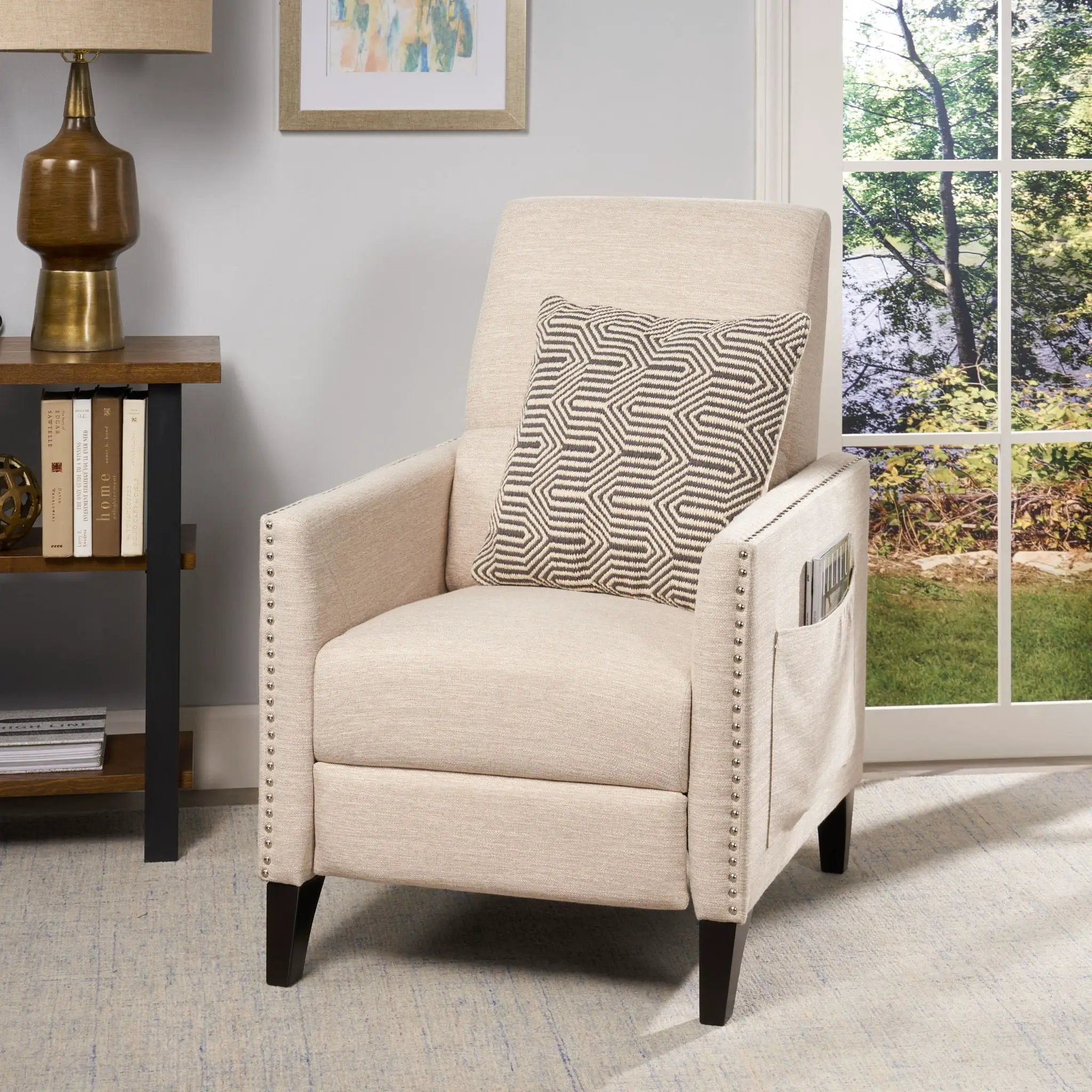 Kiersten - Contemporary Fabric Pushback Recliner by Unique Piece Furniture