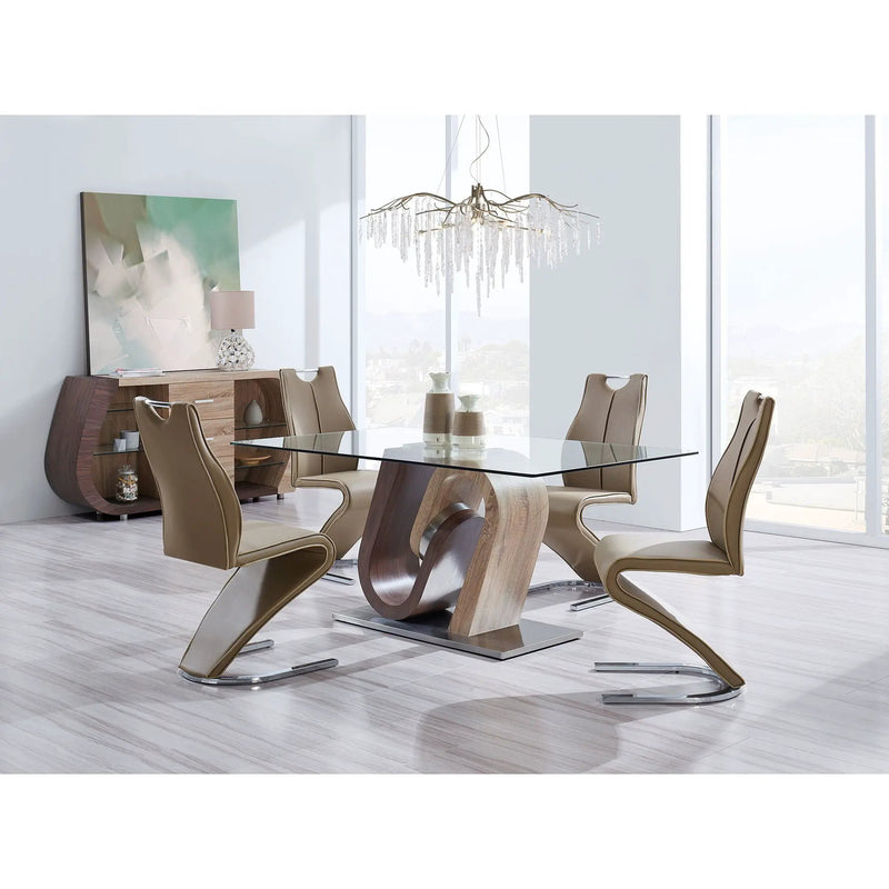 Tony - Dining Table - Brown / Beige by Unique Piece Furniture