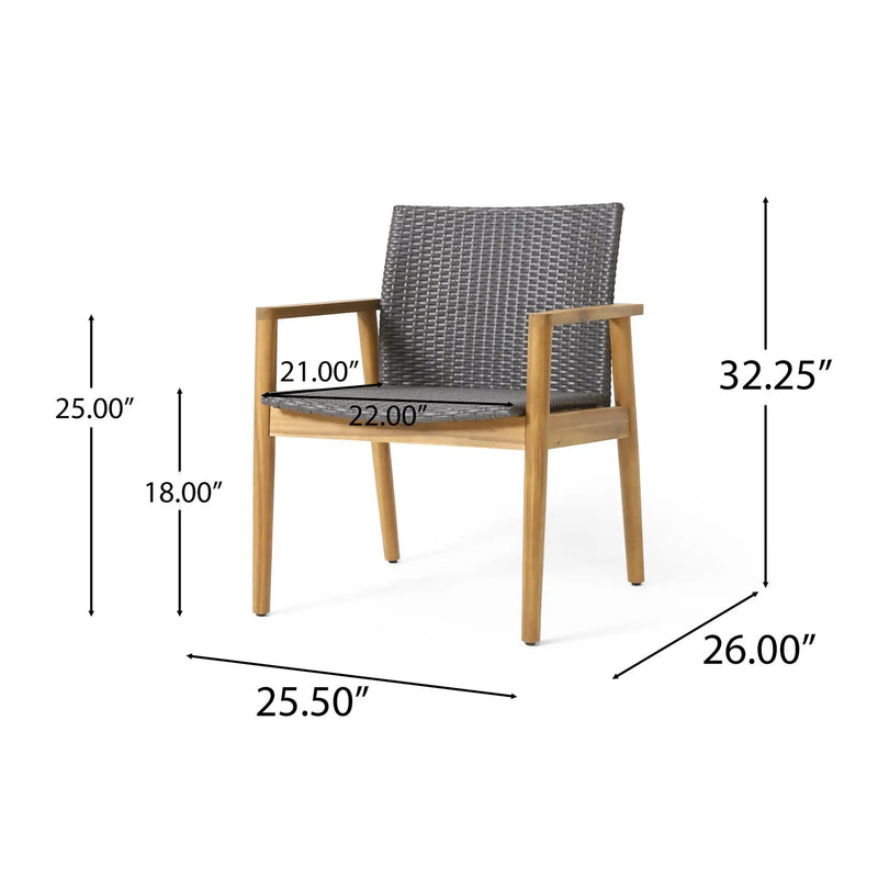Tranquilize Outdoor Wooden Club Chair Set of 2 - Light Brown by HouseOfZazla