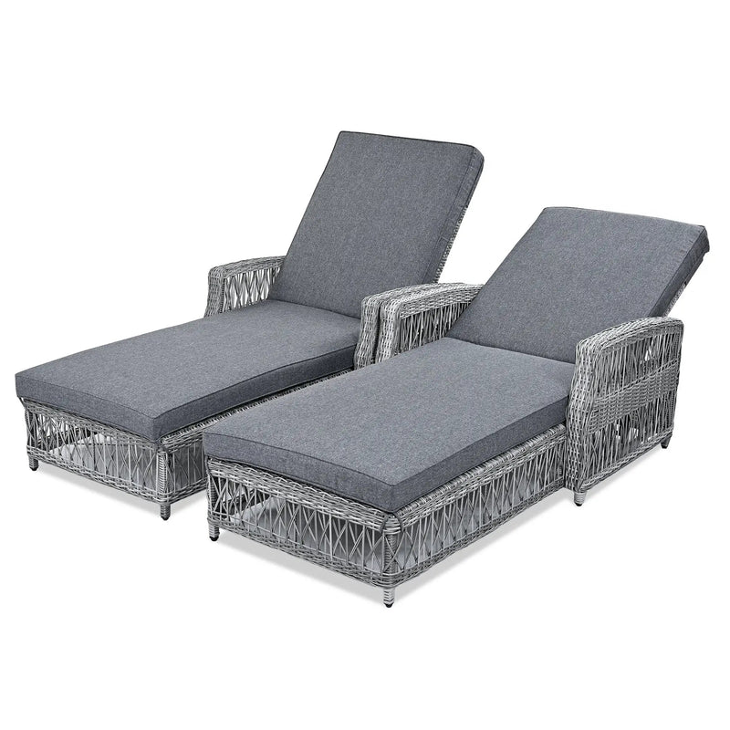 Go 2 Pieces Long Reclining Chaise Set by HouseOfZazla