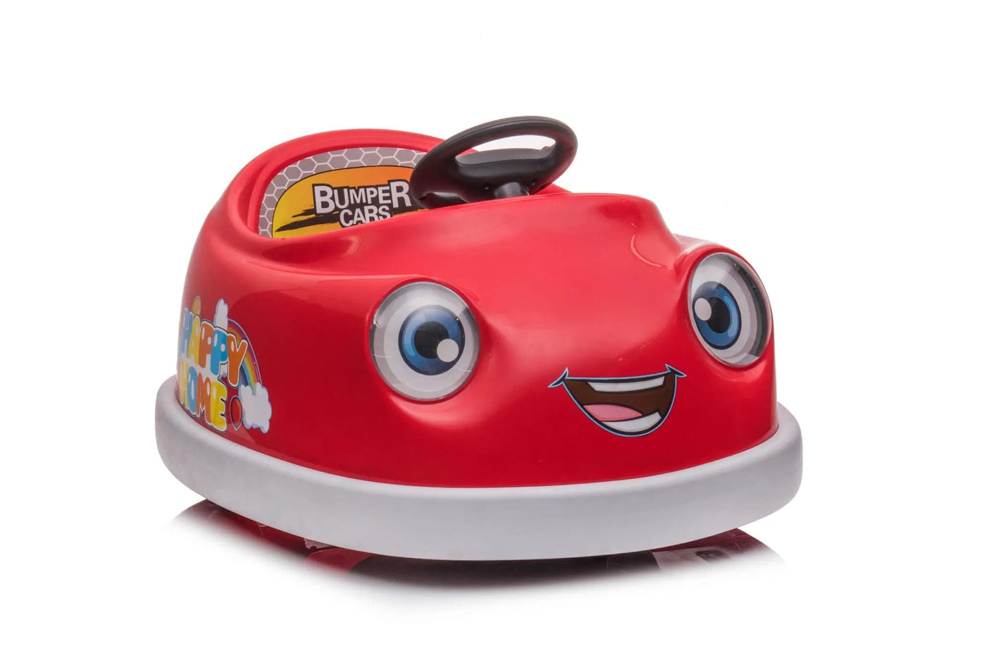 Bumper Car For Kids, 12V Dual Drive 1-6 Years Old Children's Electric Car With Pushrod Dinner Plate USB Bt Music Rocking Horse Mode Anti-Collision Bumper Ride On Car by HouseOfZazla
