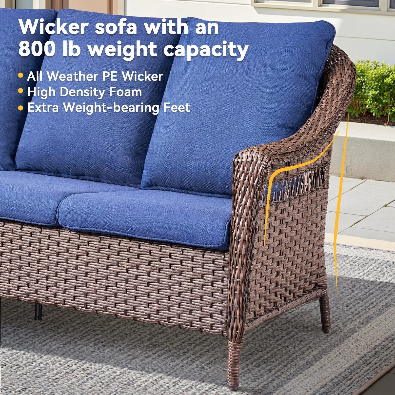 67.3" Outdoor Wicker Patio Sofa by HouseOfZazla