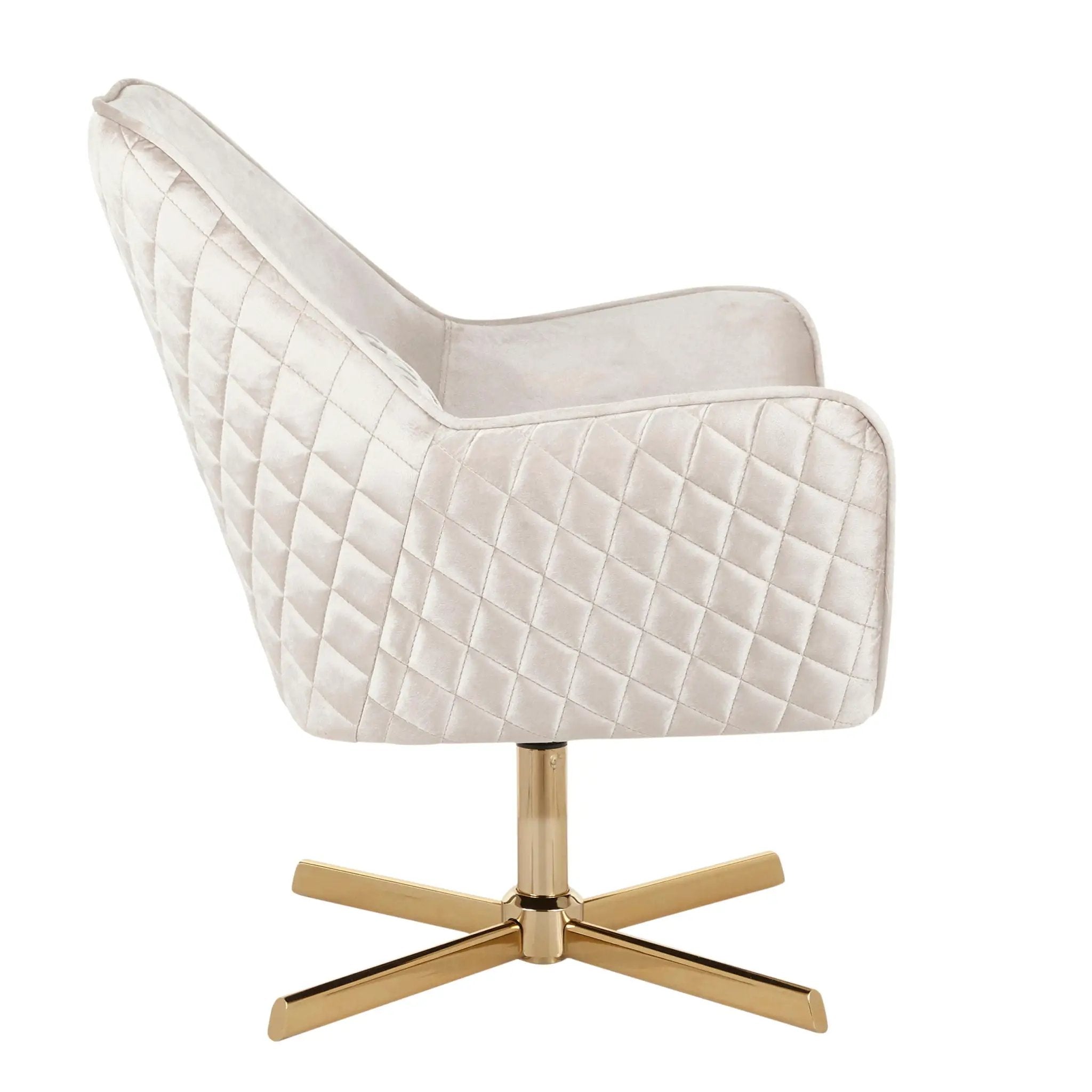 Diana - Contemporary Lounge Chair - Gold / Cream by Unique Piece Furniture