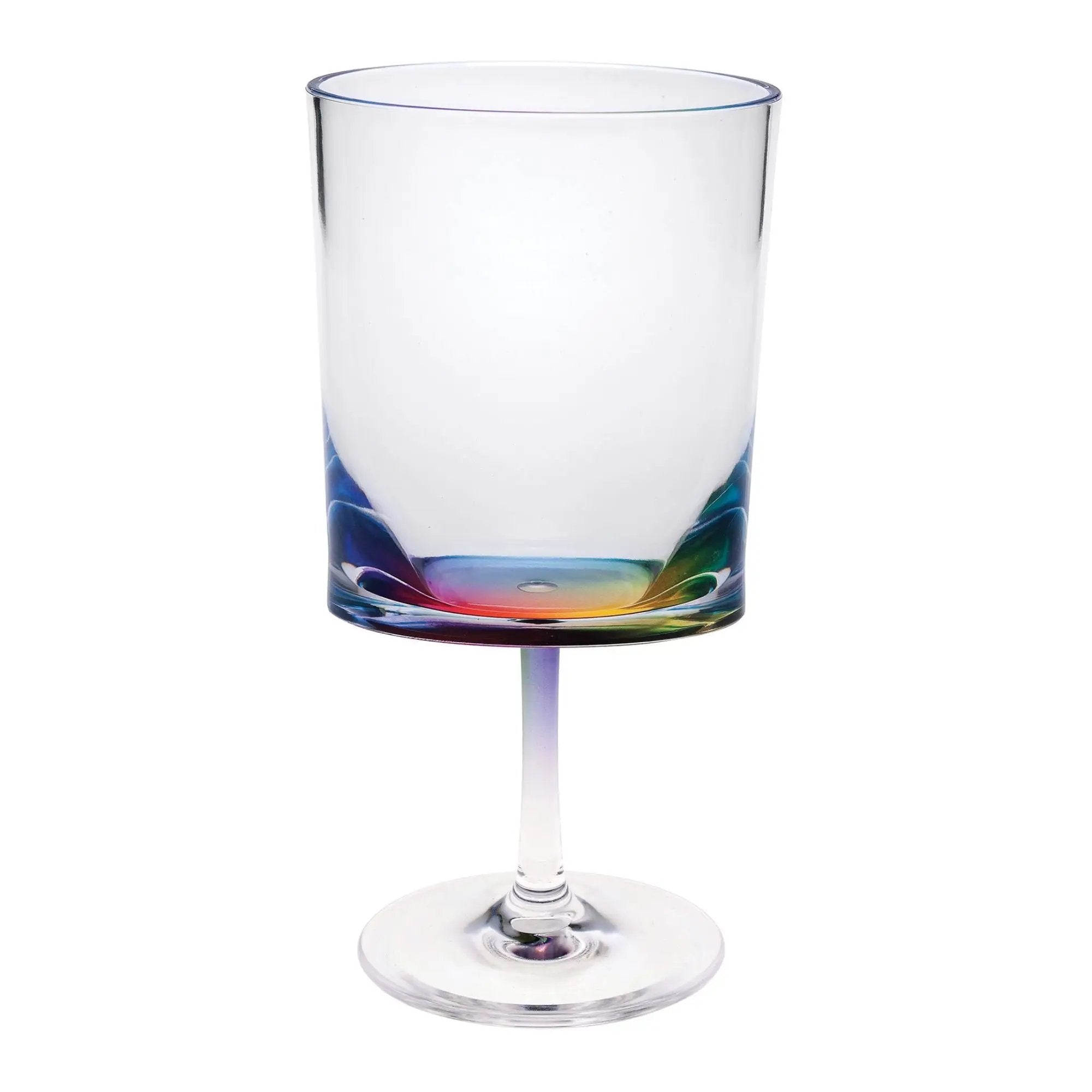Halo Leadingware Oval Plastic Wine Glasses (Set of 4), Unbreakable Bpa Free Acrylic, 12Oz - Clear by HouseOfZazla