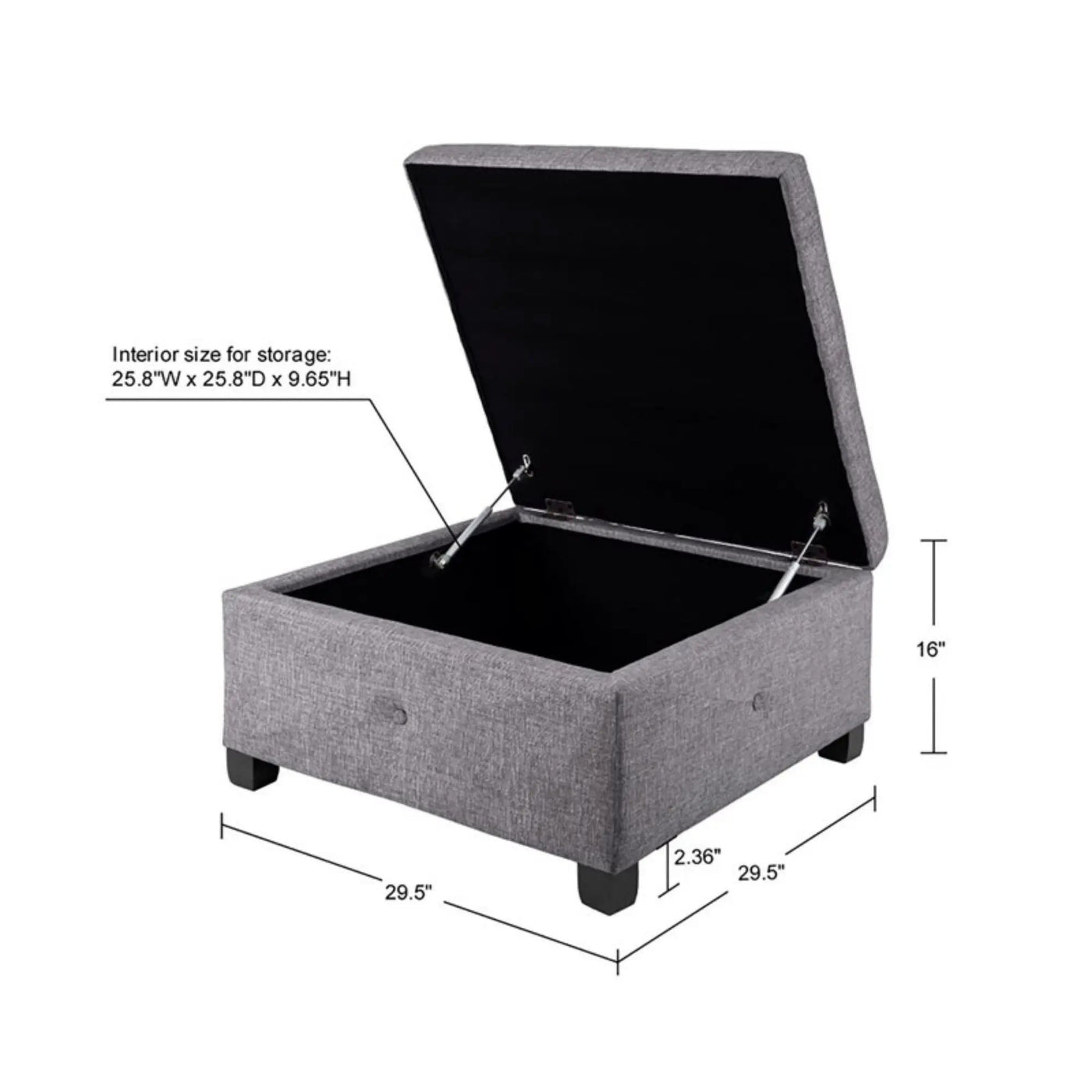 Aspen - Ottoman Soft Close Storage by Unique Piece Furniture