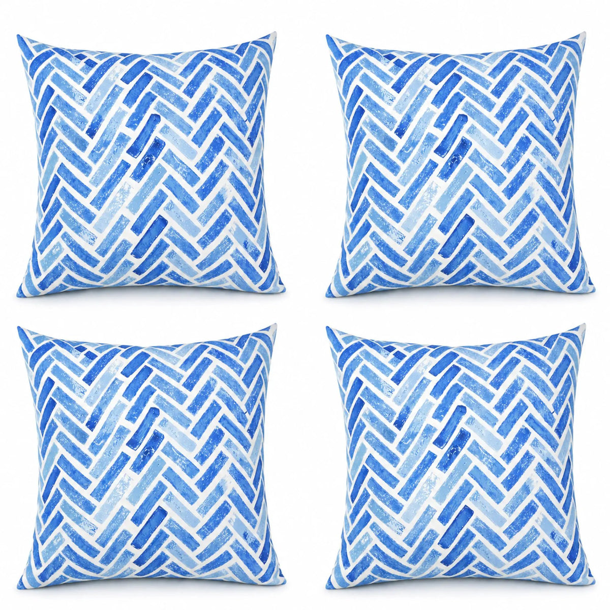 4 Pack Outdoor Pillow Covers - Water-Repellent Decorative Cushions
