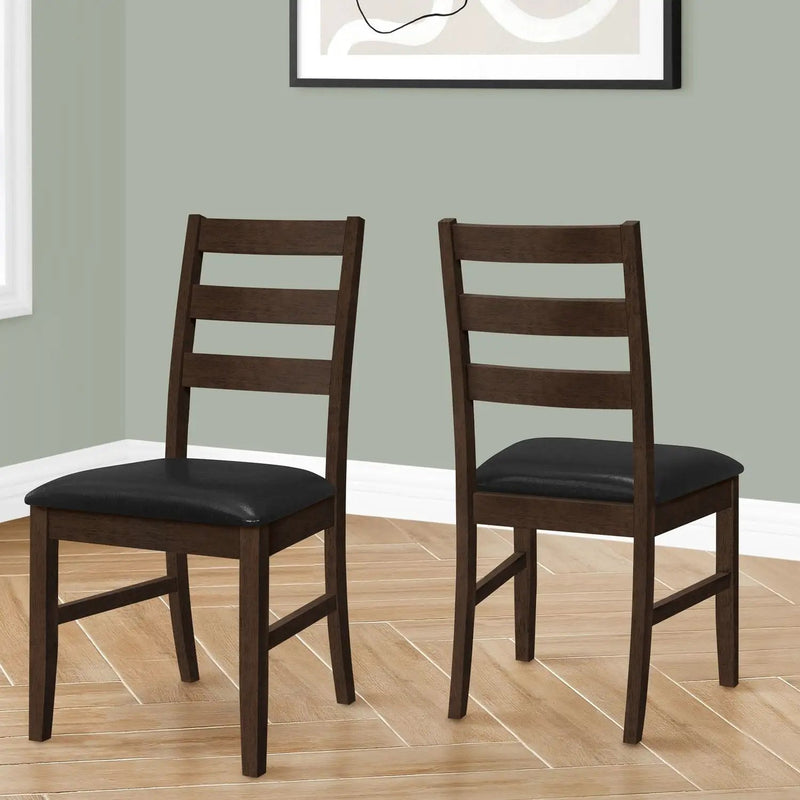 Dining Chair, Dining Room, Side, Upholstered, Transitional (Set of 2) - Black by Unique Piece Furniture
