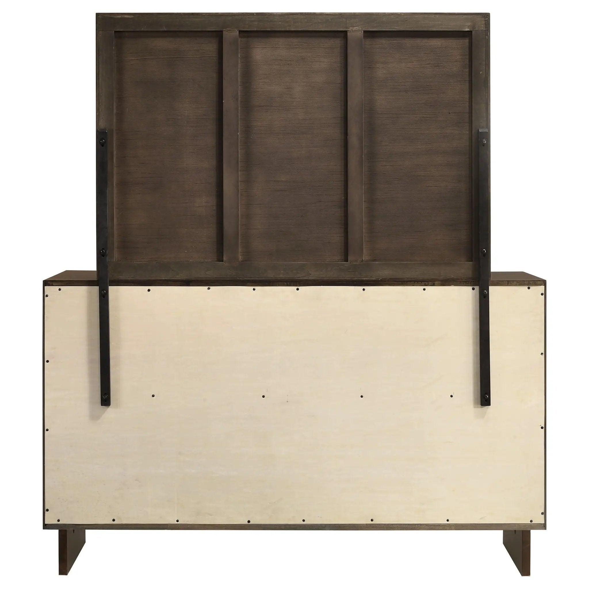 Glenwood 6-drawer Dresser and Mirror Warm Brown by Unique Piece Furniture
