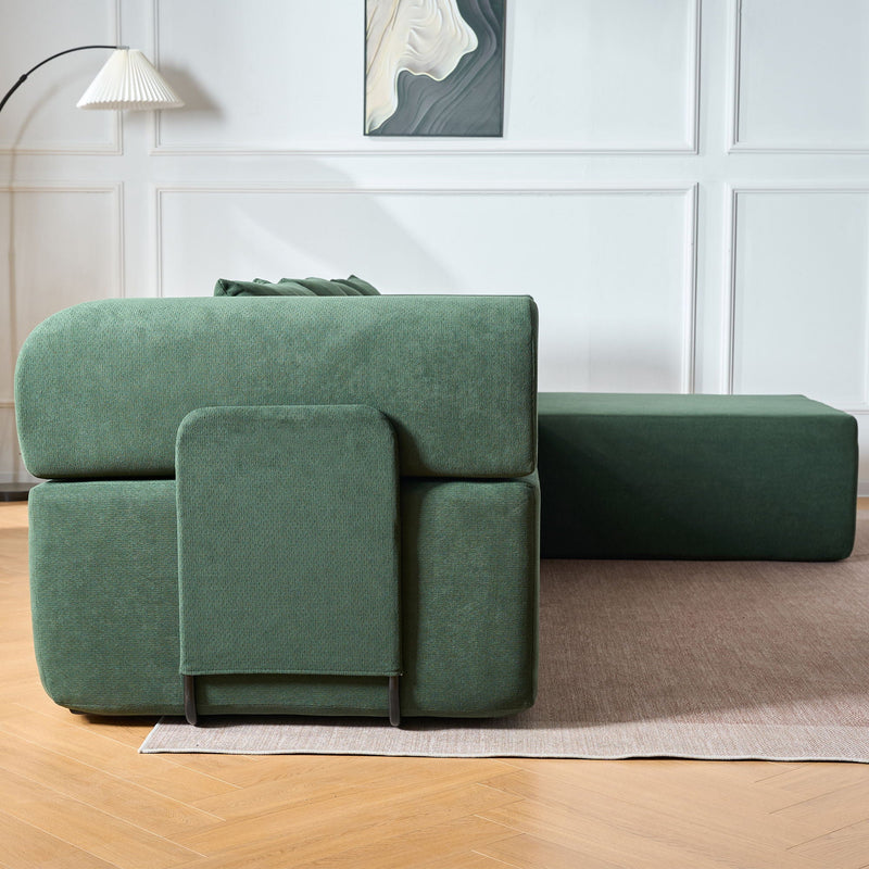 Modular L-Shaped Sectional Sofa With Deep Seat, Movable Chaise & 5 Pillows by HouseOfZazla
