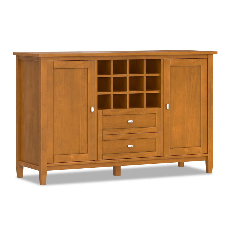 Warm Shaker - Storage Cabinet With Wine Rack - Brown by HouseOfZazla