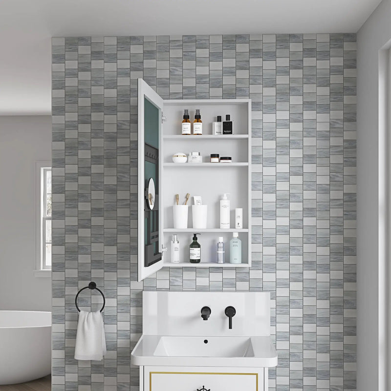 20'' W x 36'' H Surface Frameless Mirror Medicine Cabinet by HouseOfZazla