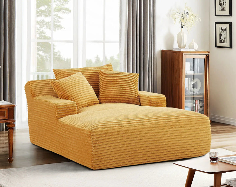 Cloudline - Oversized Chaise Lounge, Modern Comfy Couch With Full Foam Cushioning, Cozy Sleeper Sofabed by HouseOfZazla