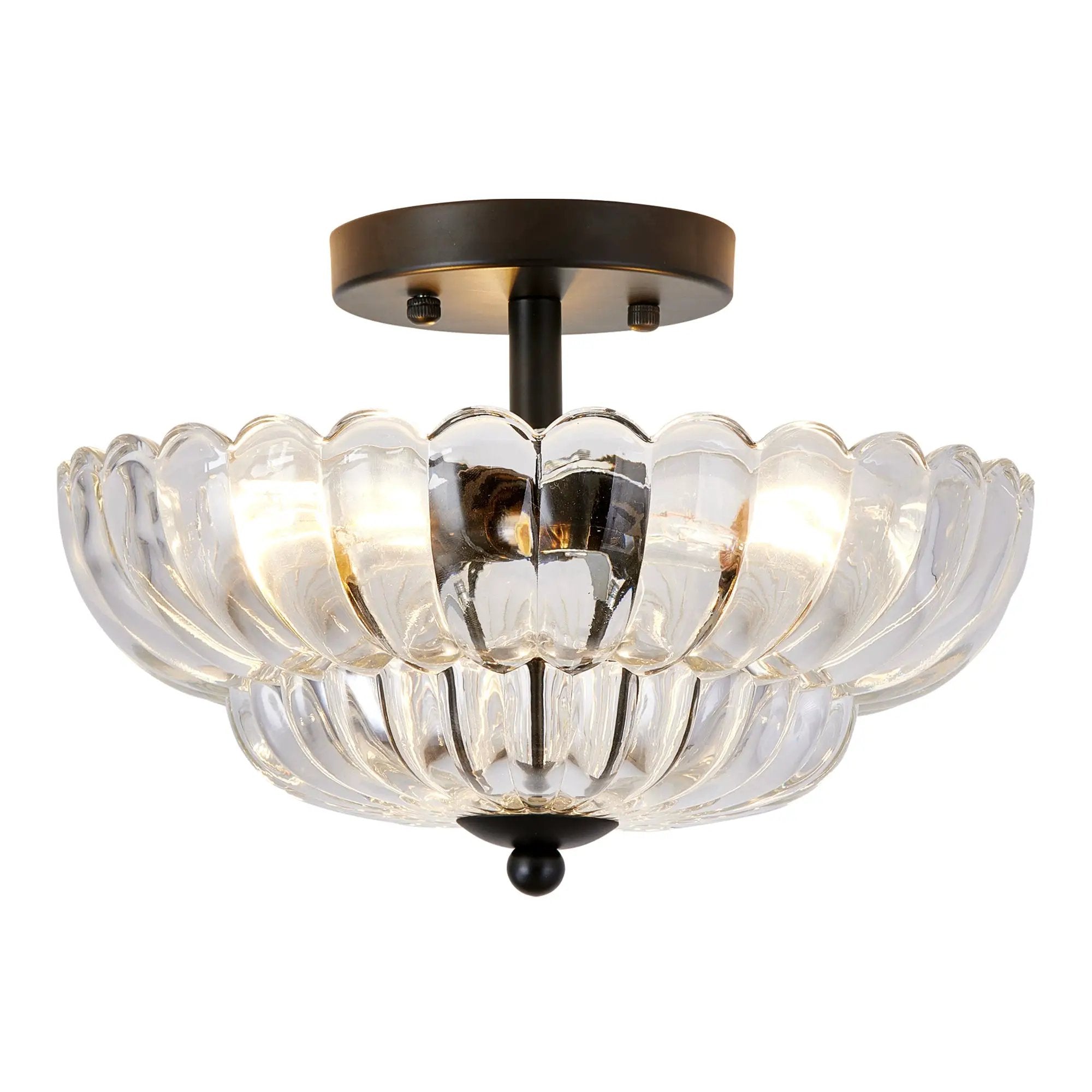 Smoky Semi Flush Mount Ceiling Light by HouseOfZazla