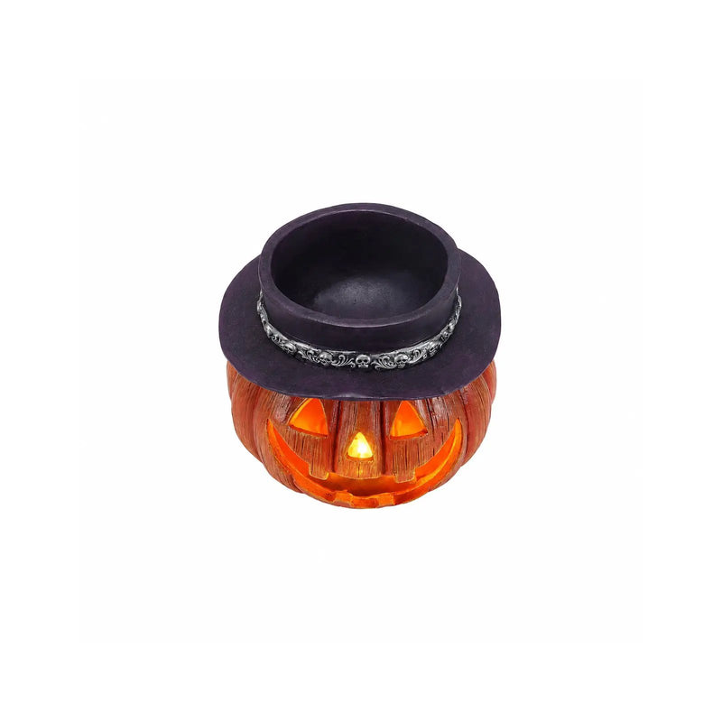 Halloween Pumpkin Candy Bowl With Witch Hat by HouseOfZazla