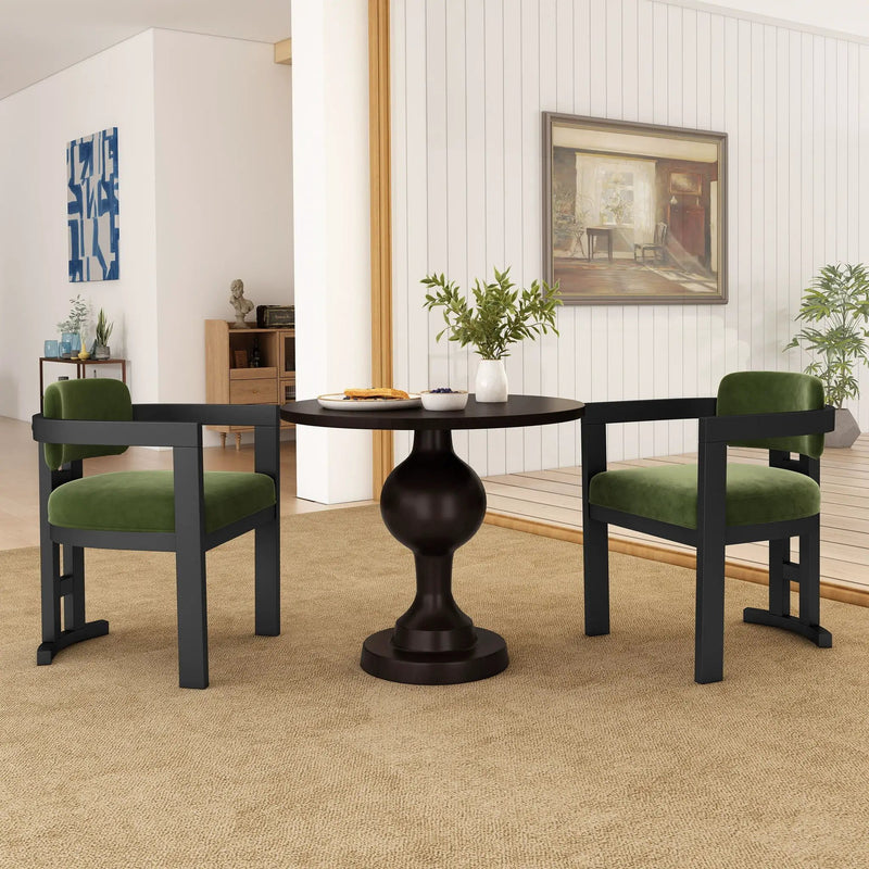 Stylish Indoor Upholstered Wood Dining Chair Set of 2 by HouseOfZazla