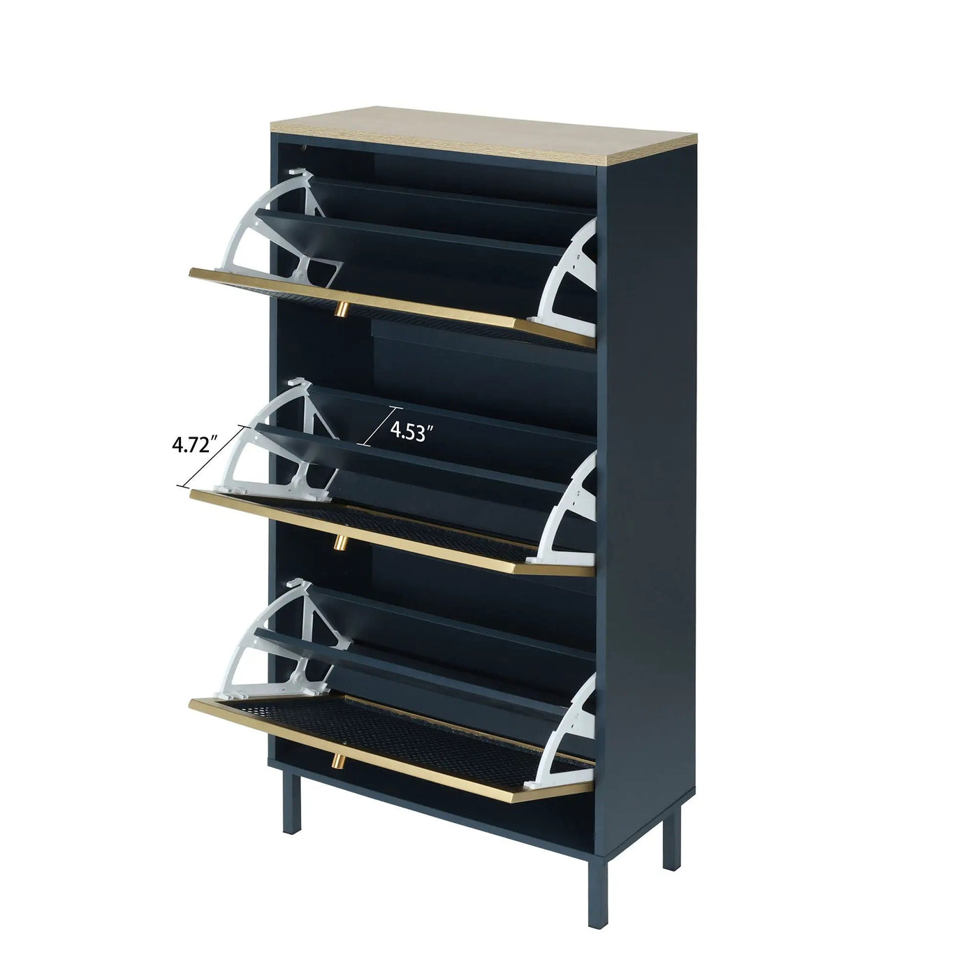 Modern Rattan 3 Door Shoe Rack Cabinet for Entryway by HouseOfZazla