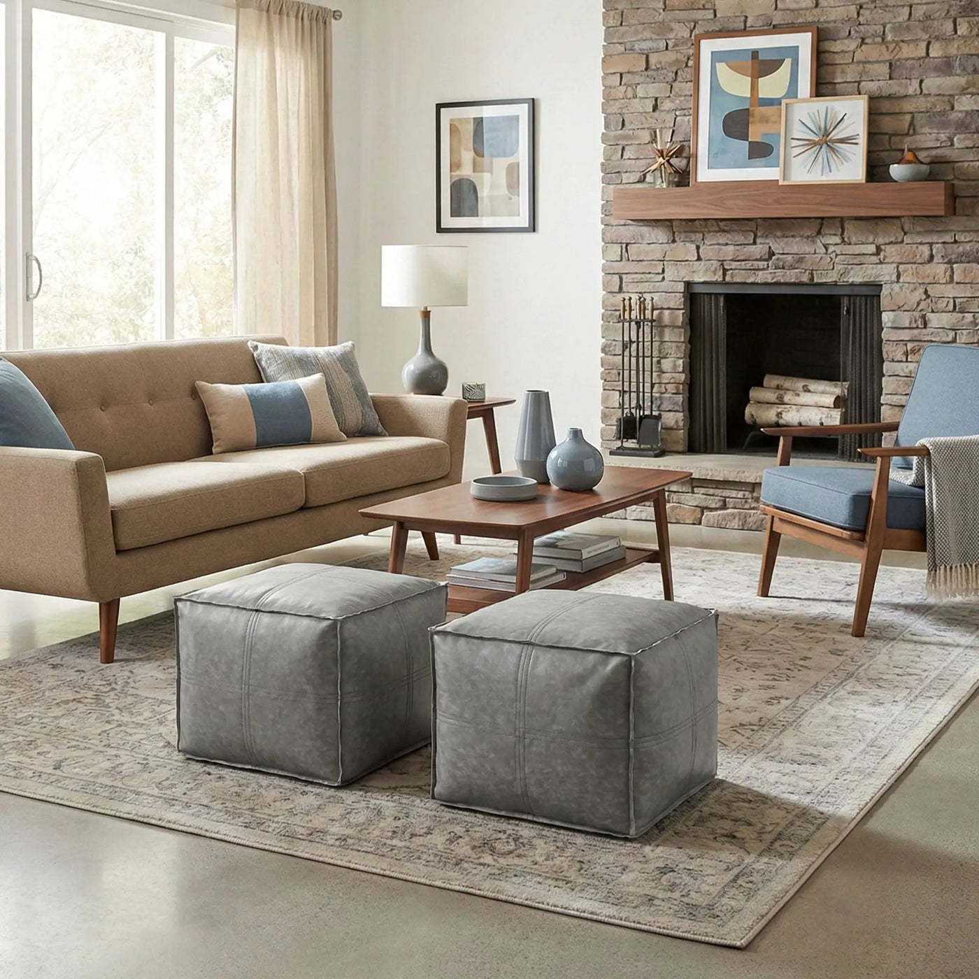 Brody - Versatile Square Pouf by HouseOfZazla