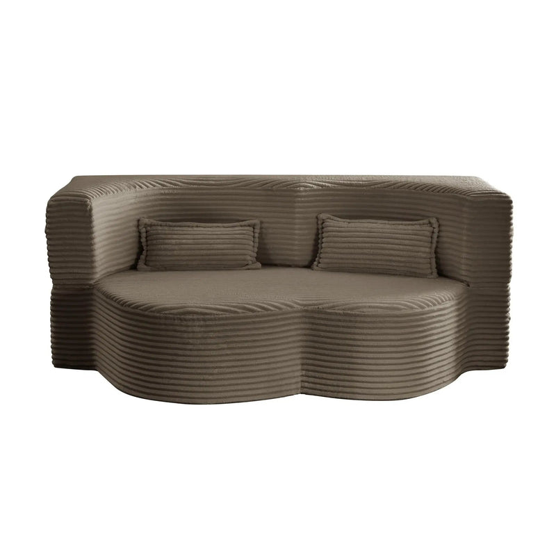 Floor Convertible Sleeper Sofa Bed With 2 Pillows by HouseOfZazla
