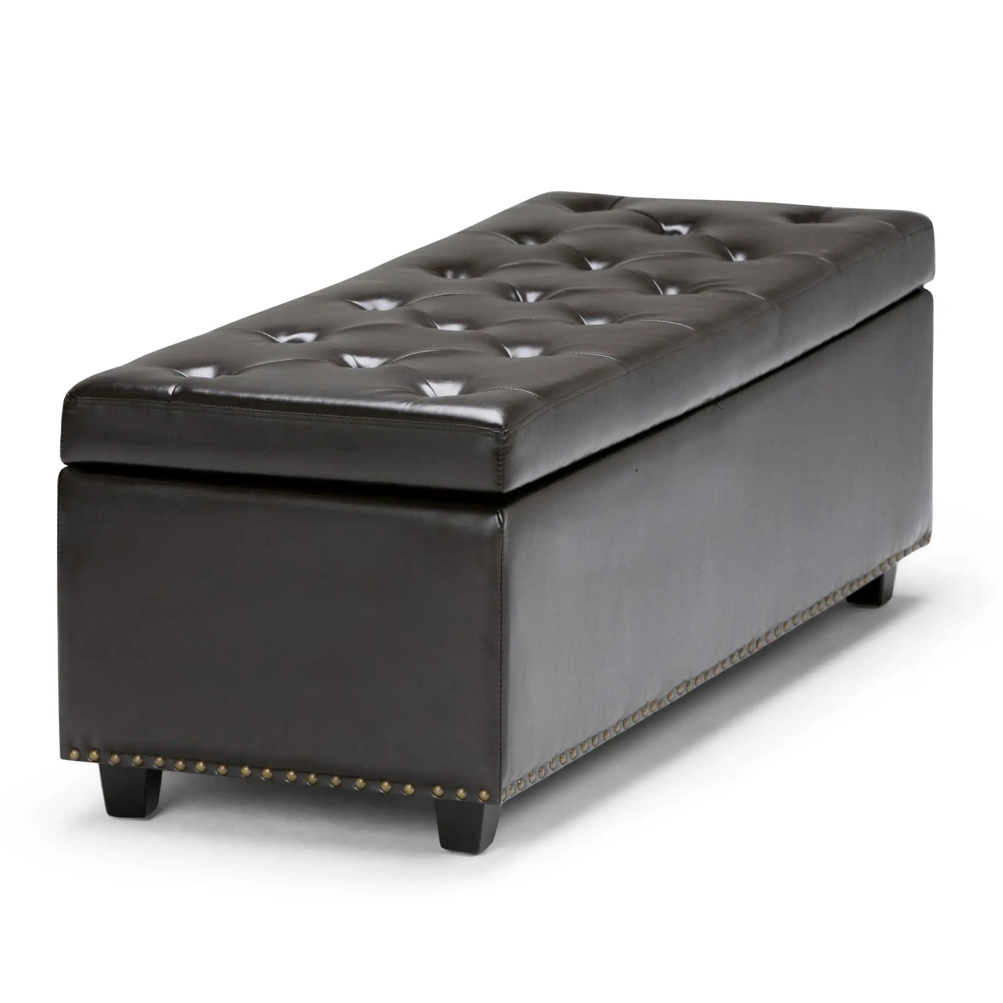 Hamilton - Storage Ottoman - Coffee Brown by HouseOfZazla