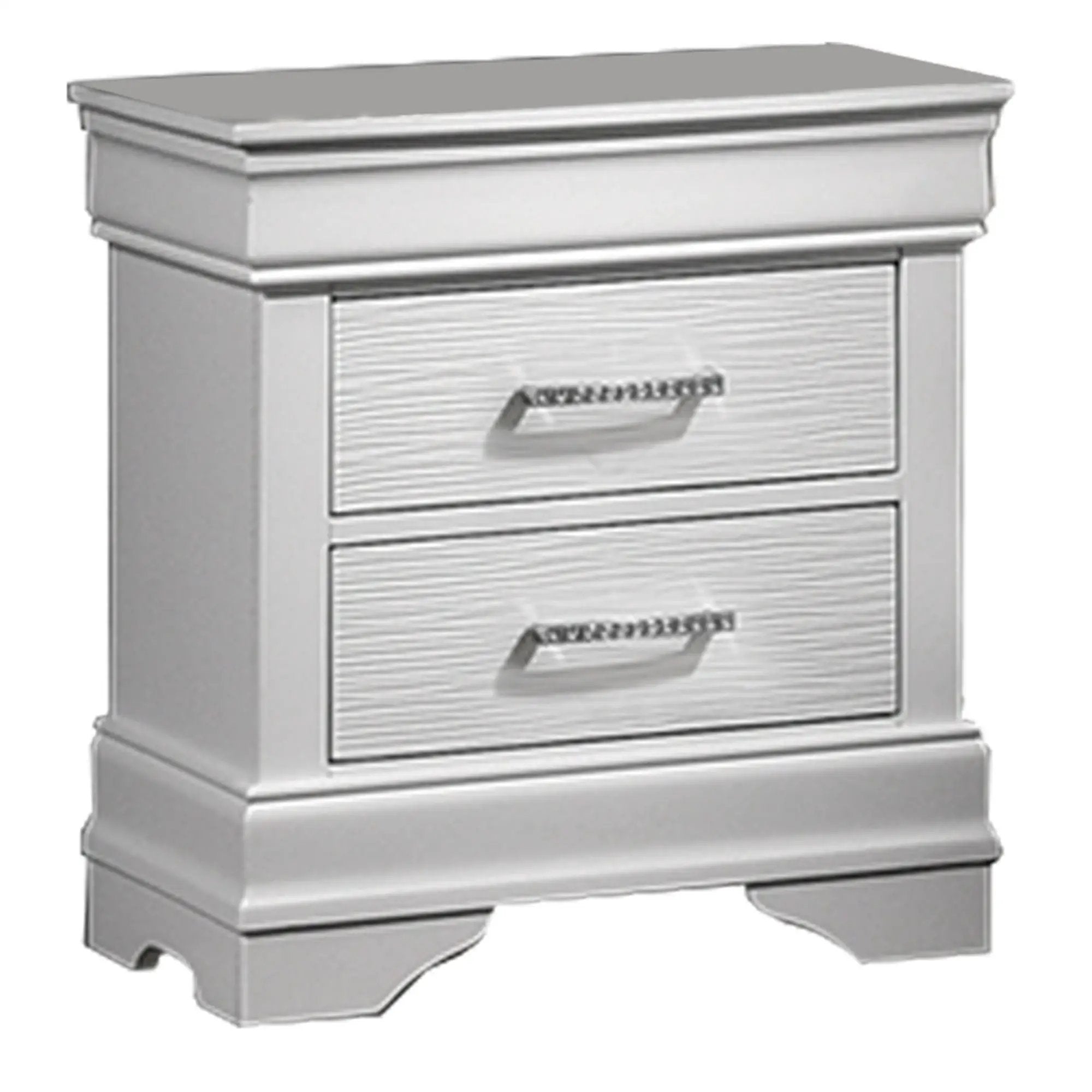 3 Piece Bedroom Set With LED Lighting, 2 Nightstands by HouseOfZazla