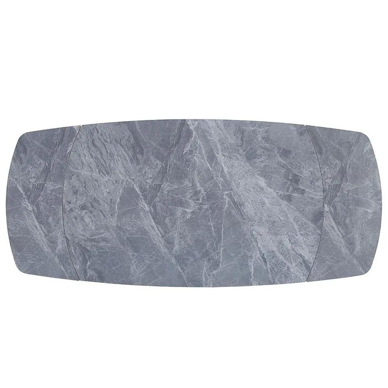Hester - Ceramic Top Dining Table - Gray & Black by Unique Piece Furniture
