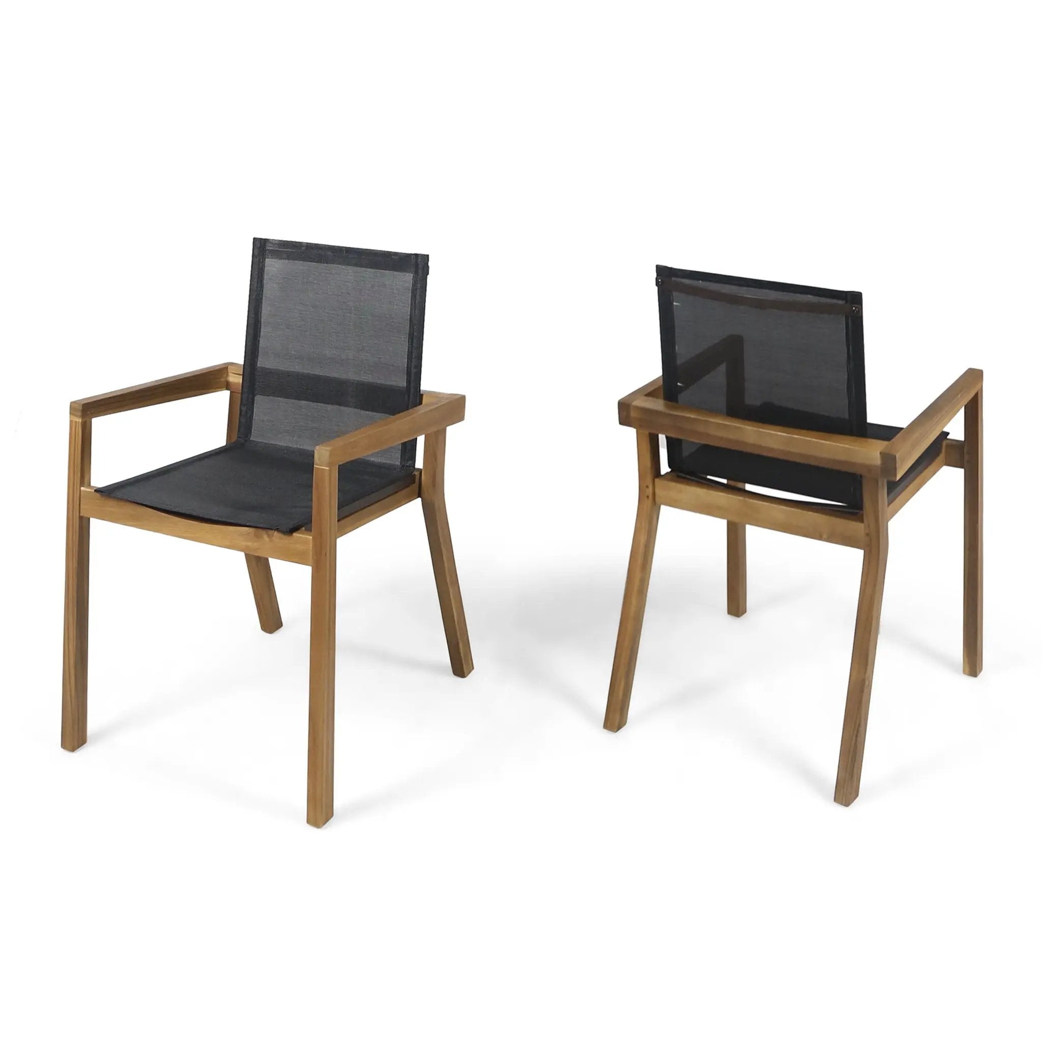 Belfast - Dining Chair With Acacia Wood Frame And Seating (Set of 2) by HouseOfZazla