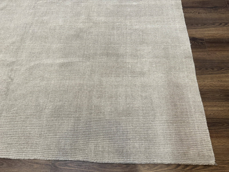Tibetan Rug 8x10 Taupe Handmade Wool Modern Contemporary Carpet by Jewel Rugs