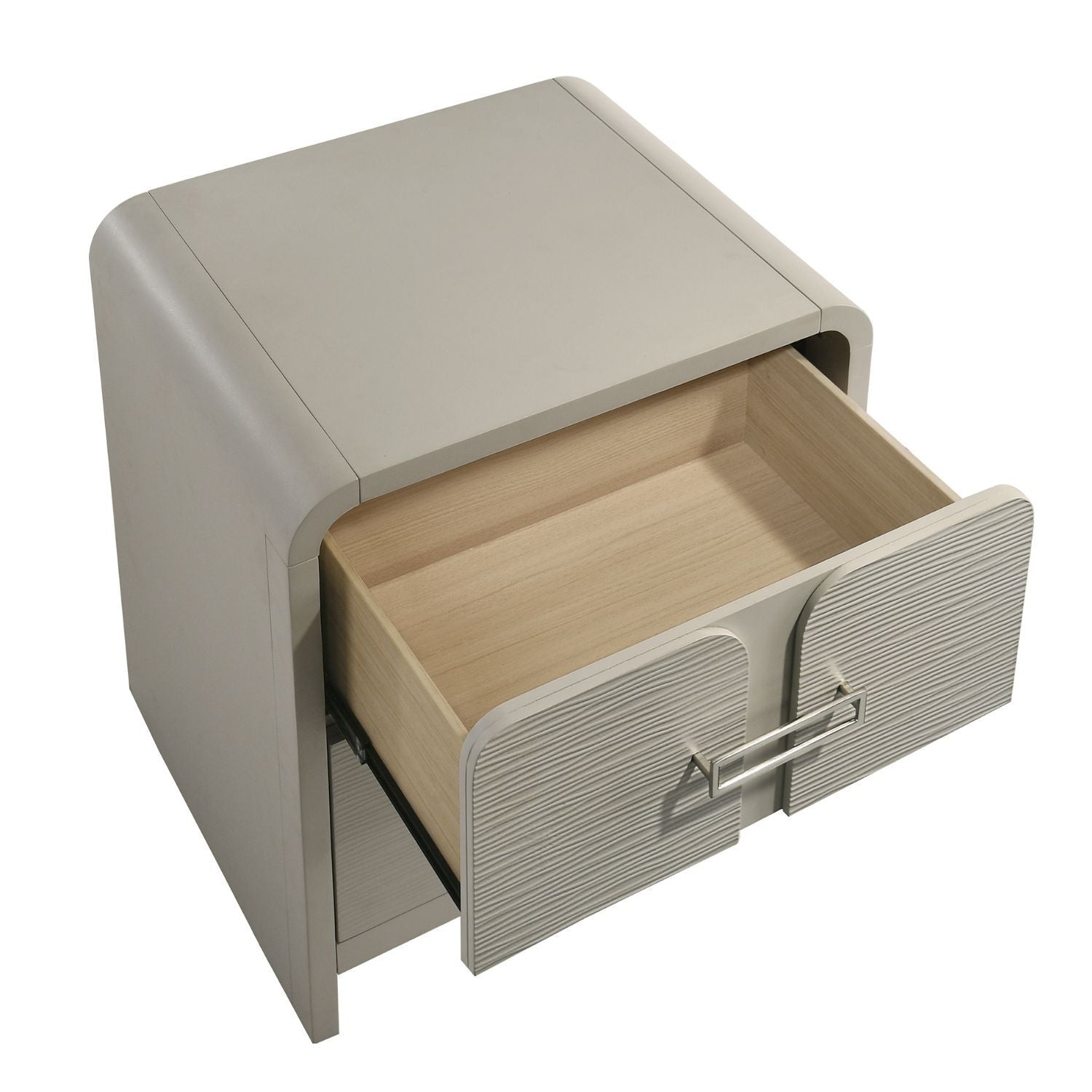 Aria - 2 Drawer Nightstand - Beige by HouseOfZazla