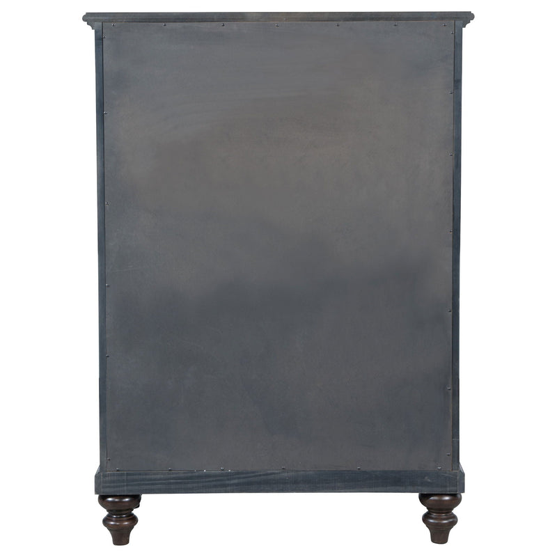Berwick - 5 Drawer Chest With Felt Lined Top Drawers - Dark Oak