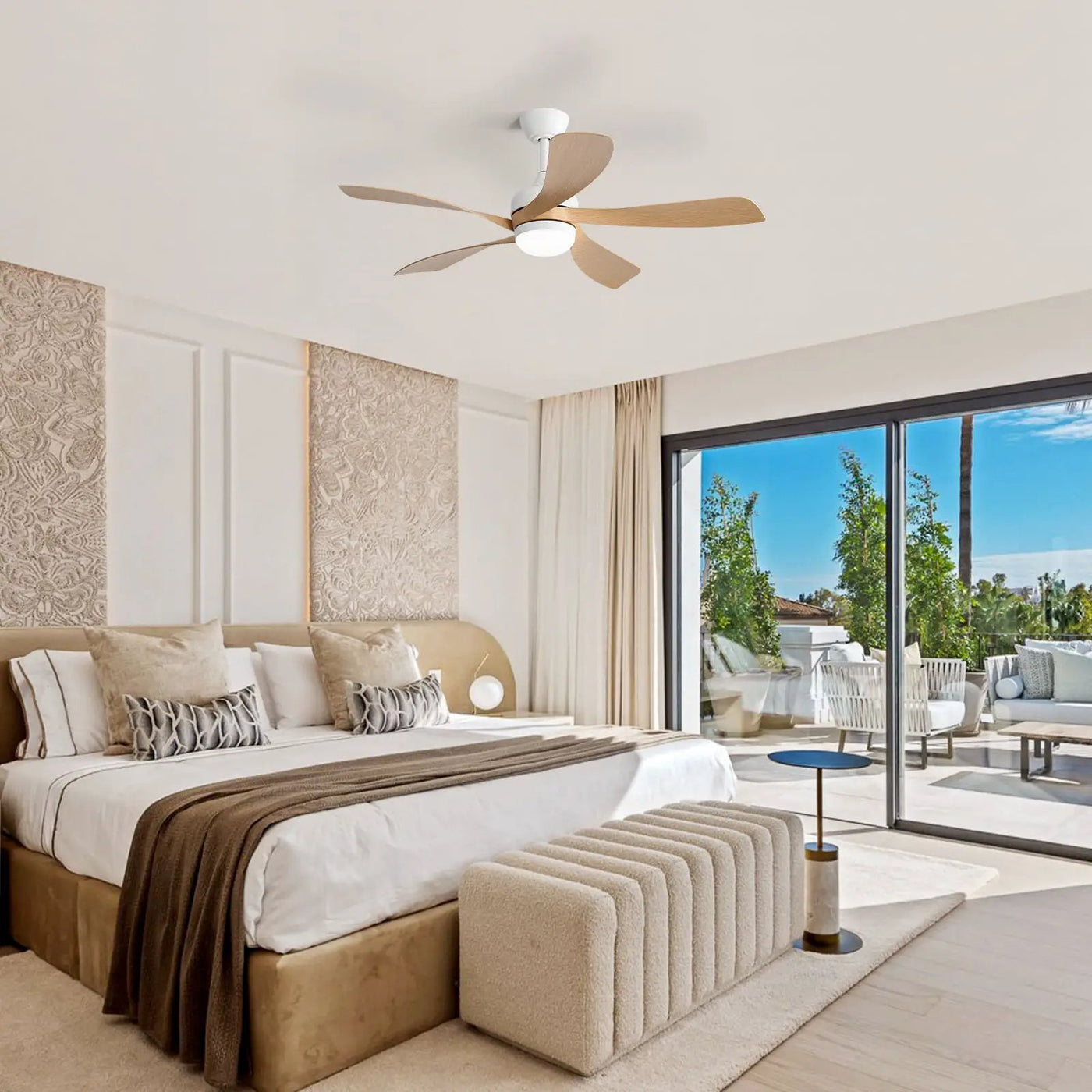 Ceiling Fan & DC Motor And Integrated Light by Unique Piece Furniture