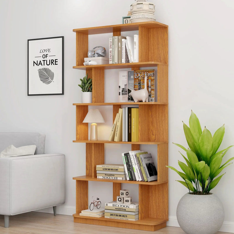 Modern 5 Tier Open Storage Bookcase by HouseOfZazla