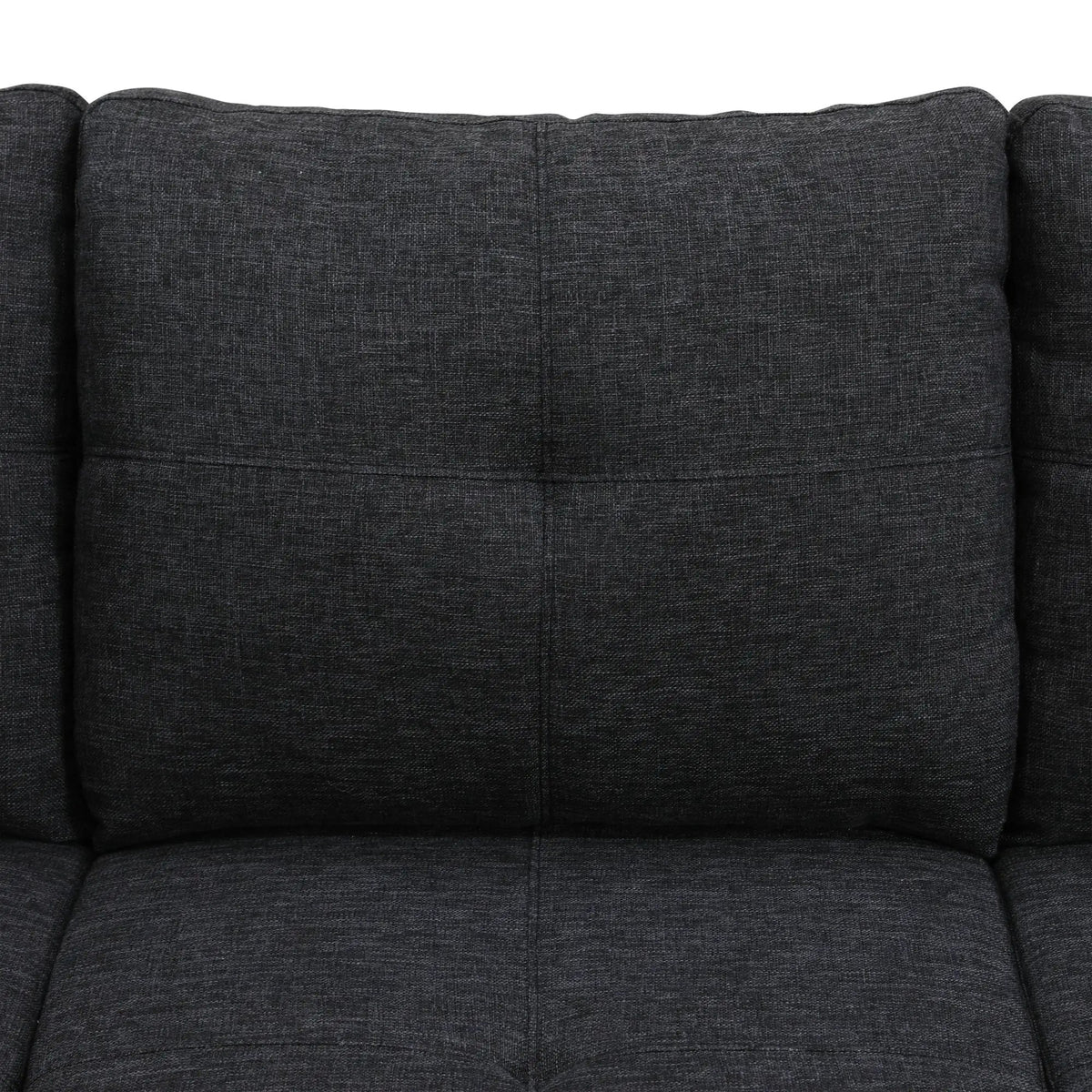 Reversible L-Shaped Sectional Couch with Storage Ottoman, Tufted by HouseOfZazla
