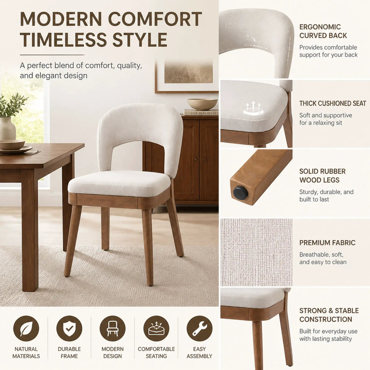 7-Piece Mid-Century Dining Table Set by HouseOfZazla