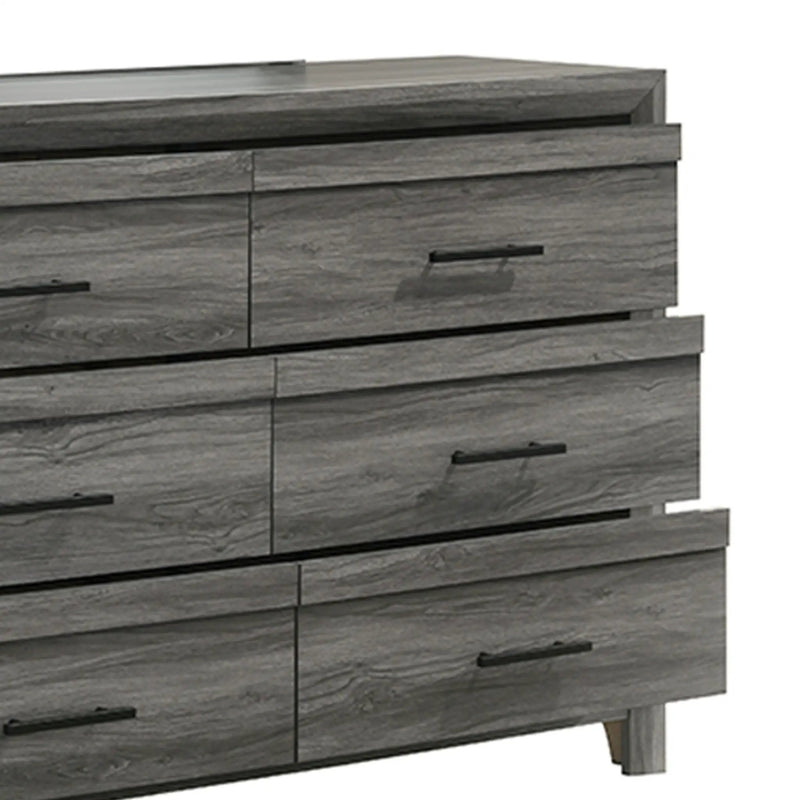 Denver - 6 Drawer Dresser - Gray by HouseOfZazla