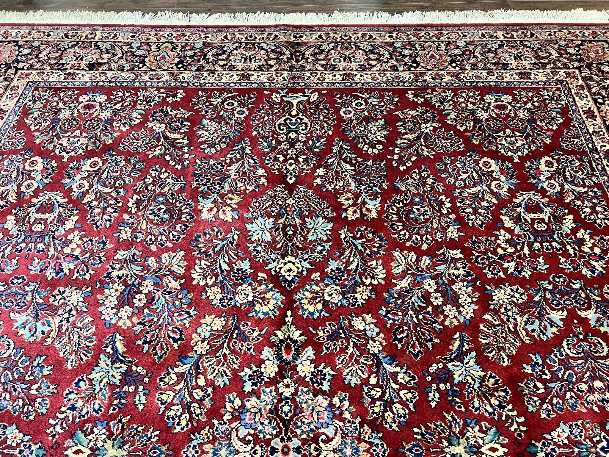 Karastan Rug 10x18 Red Sarouk #785, Wool Karastan Carpet, Original 700 Series, Vintage Discontinued Large Oriental Rug by Jewel Rugs